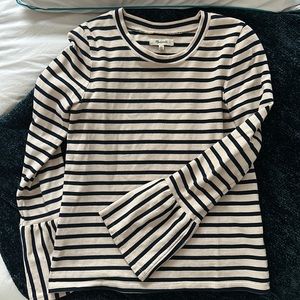 Madewell striped shirt with bell sleeves